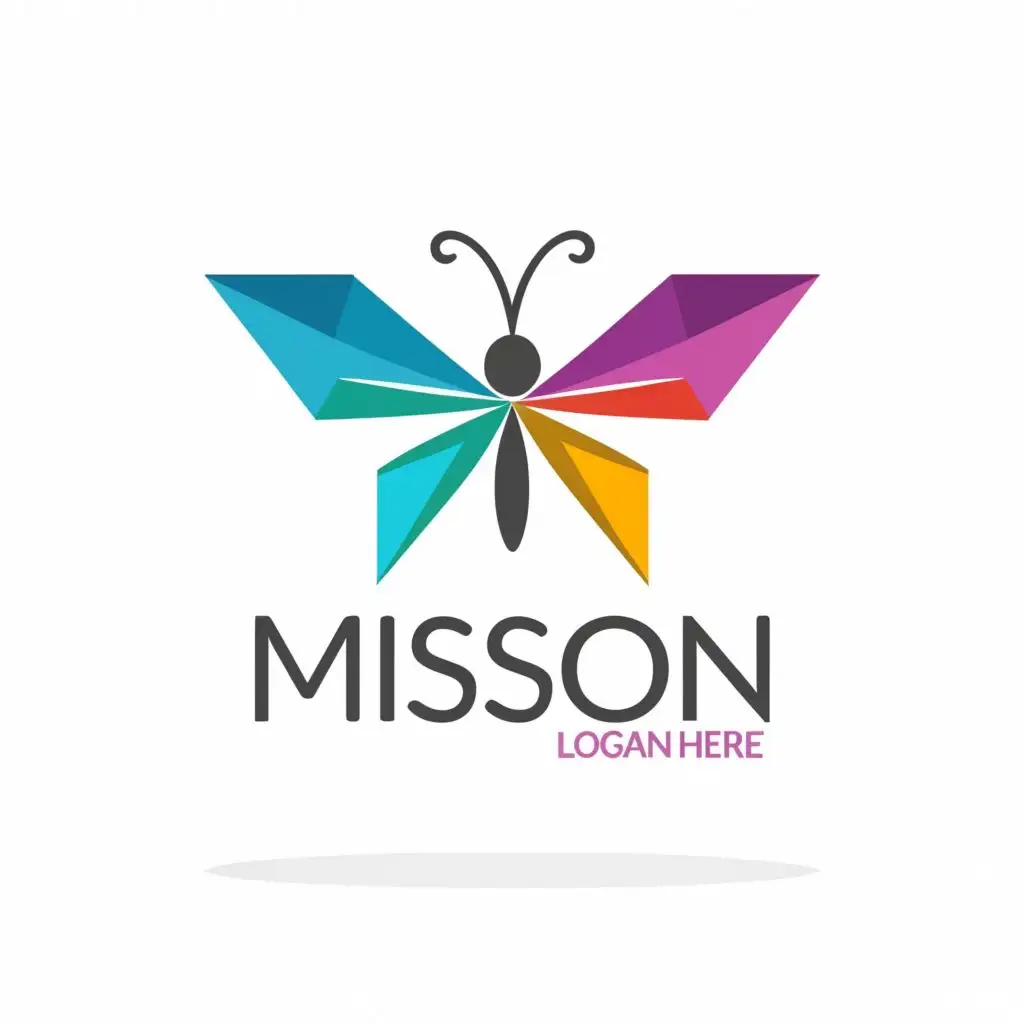 logo, Incorporate a butterfly, with the text "Mission", typography, be used in Technology industry