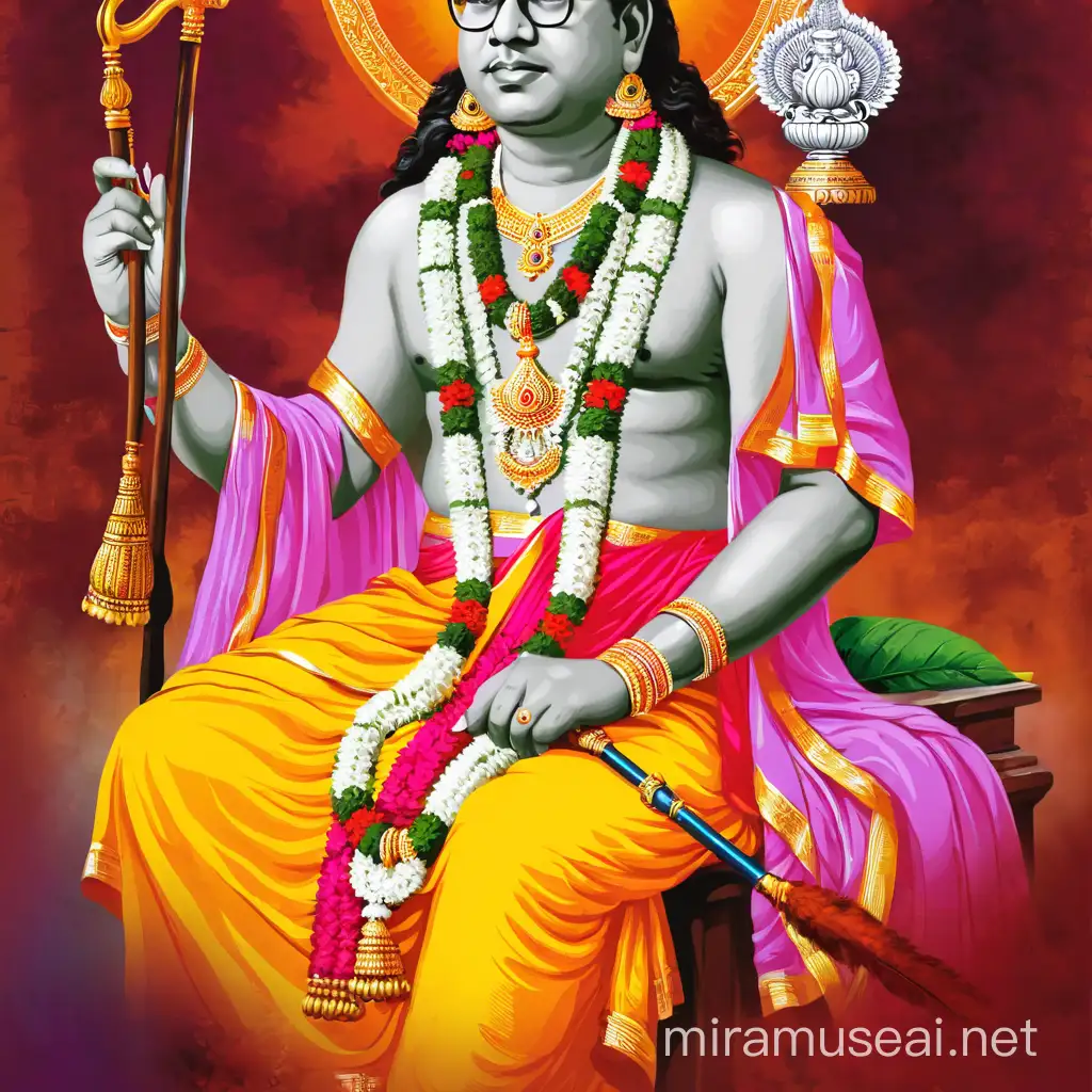 Dr B R Ambedkar Portrayed as Ram Historical Tribute Art