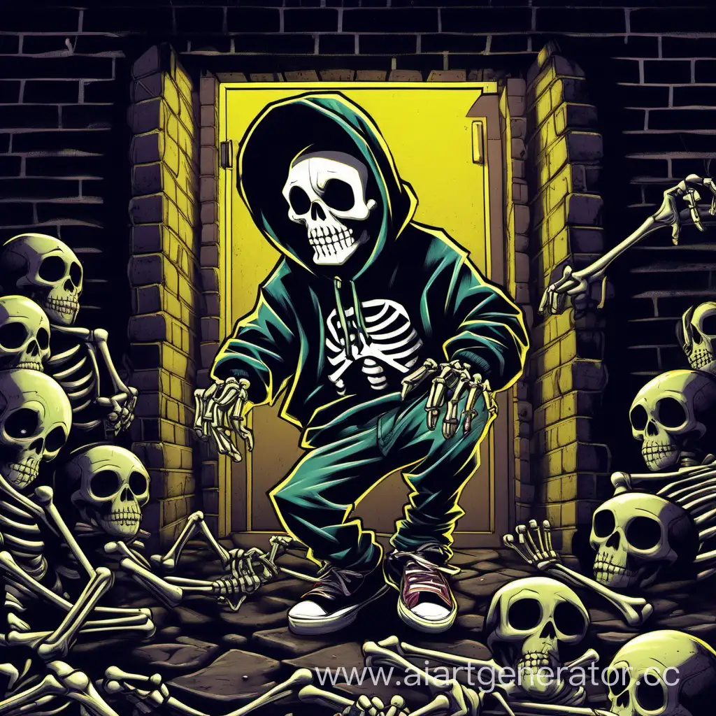 HipHop-90s-Style-Disney-Cartoon-Album-Cover-in-a-Dark-Basement-with-a-Bandit-Skeleton