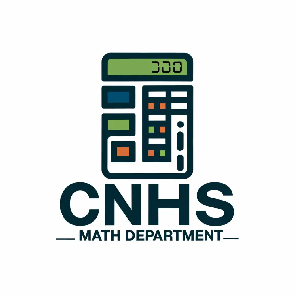 a logo design,with the text "CNHS Math Department", main symbol:a calculator,complex,be used in Technology industry,clear background