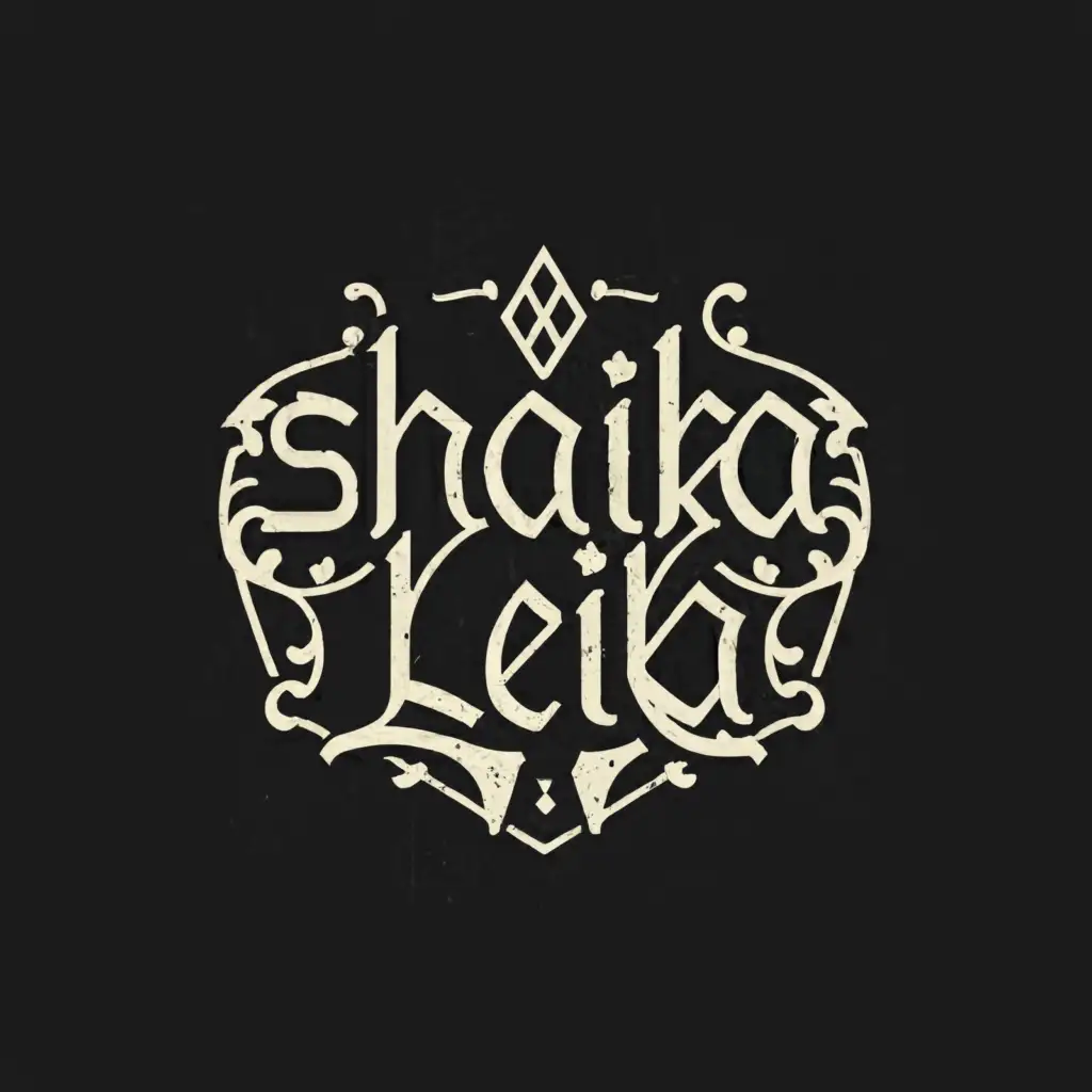 a logo design,with the text "Shaika Leika", main symbol:gothic,complex,clear background