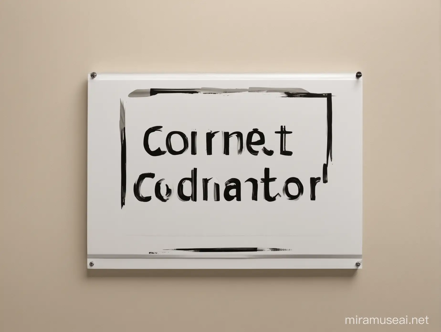 Connet Coordinator office worker sign