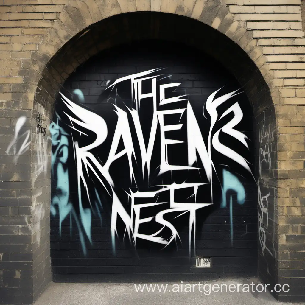 Надпись «Воронье Гнездо» в виде граффити