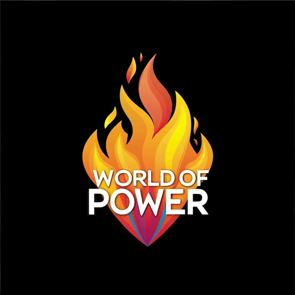 LOGO-Design-For-World-of-Power-Vibrant-Fire-Palette-with-Striking-Typography