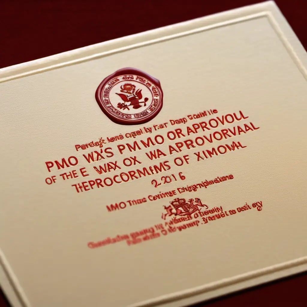 PMO's wax stamp of approval to proceed