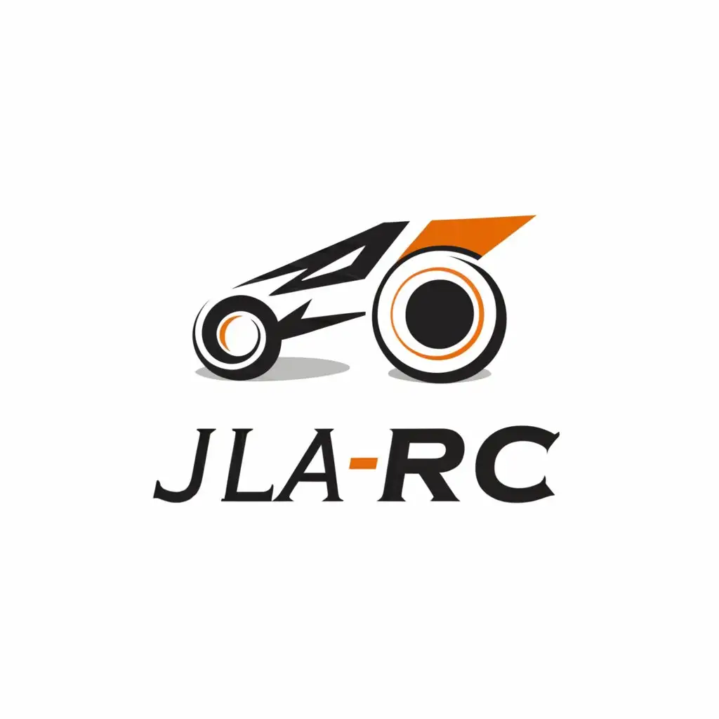 a logo design,with the text "JLA-RC", main symbol:radio controlled buggy car,Moderate,be used in Automotive industry,clear background