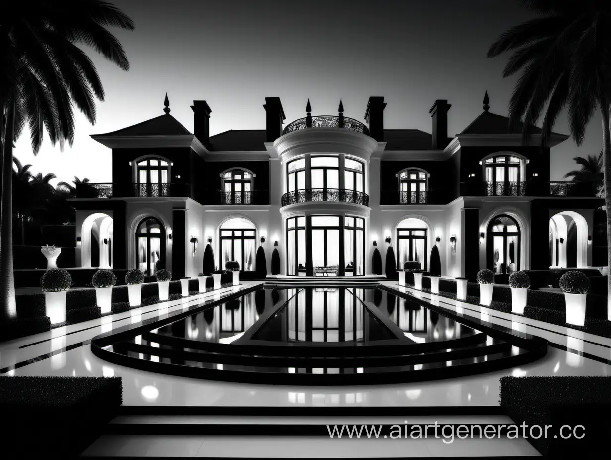 Luxurious-Black-and-White-Billionaires-Mansion