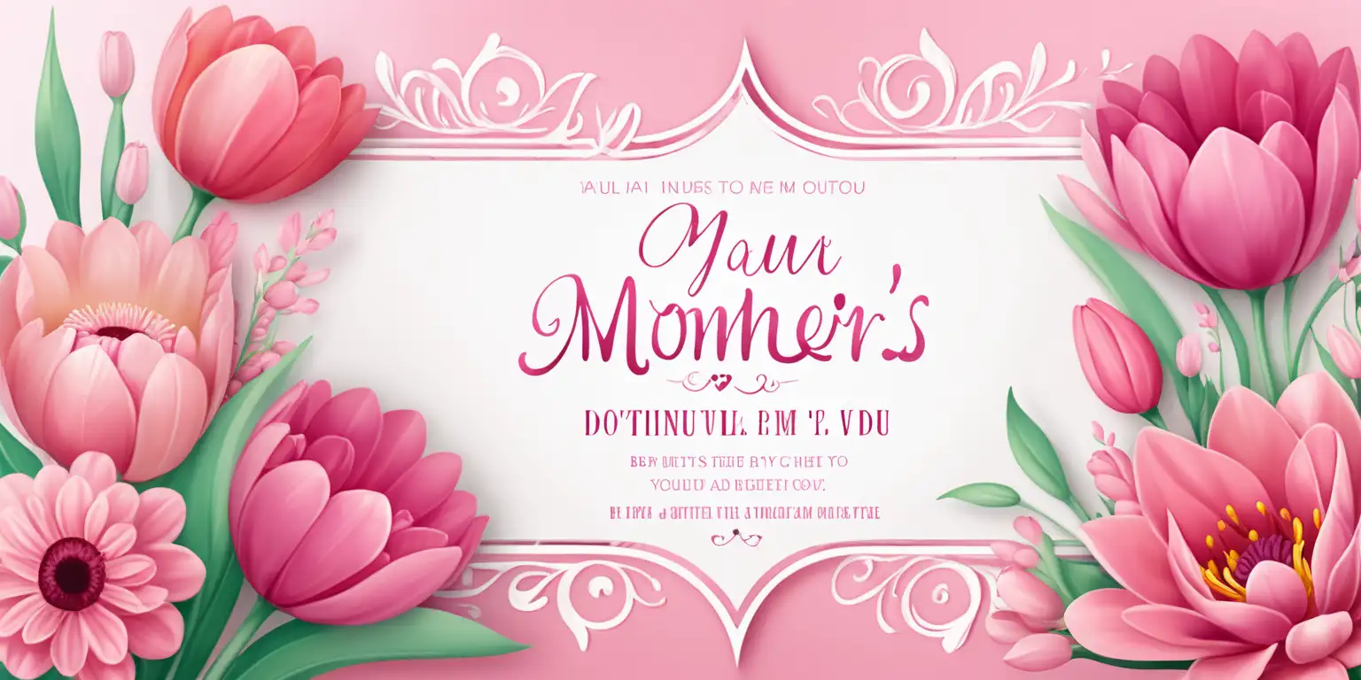 Elegant Mothers Day Celebration Invitation with Florals and Warm Tones