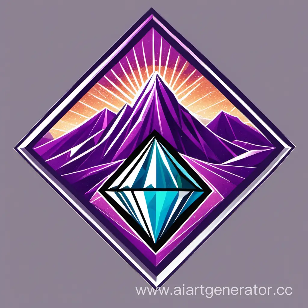 Radiance-7-Years-Diamondshaped-Emblem-with-Abstract-Mountains