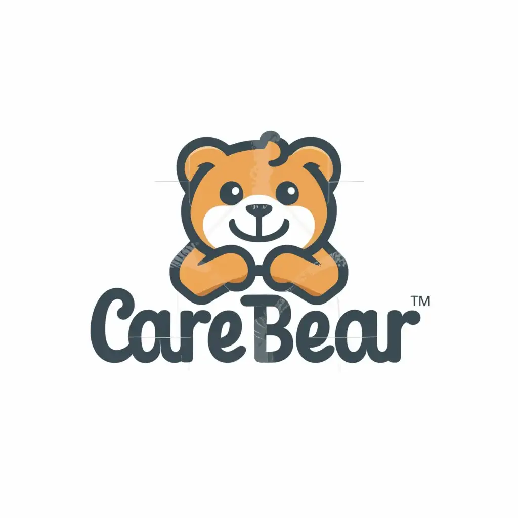 a logo design,with the text "care bear", main symbol:talking,Moderate,be used in Medical Dental industry,clear background