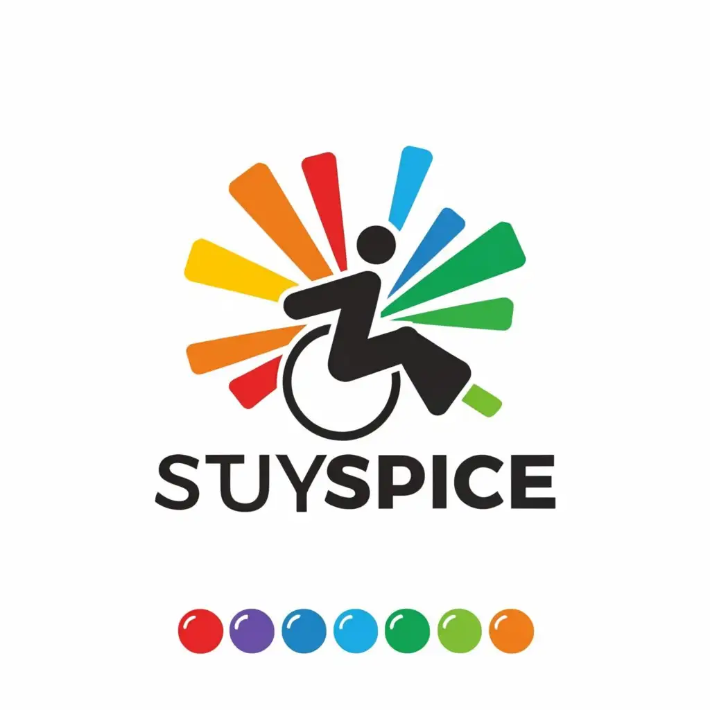 a logo design,with the text 'StuySPICE', main symbol:Person in a wheelchair breaking through barriers or reaching new heights, no word art Moderate,be used in Nonprofit industry,clear background