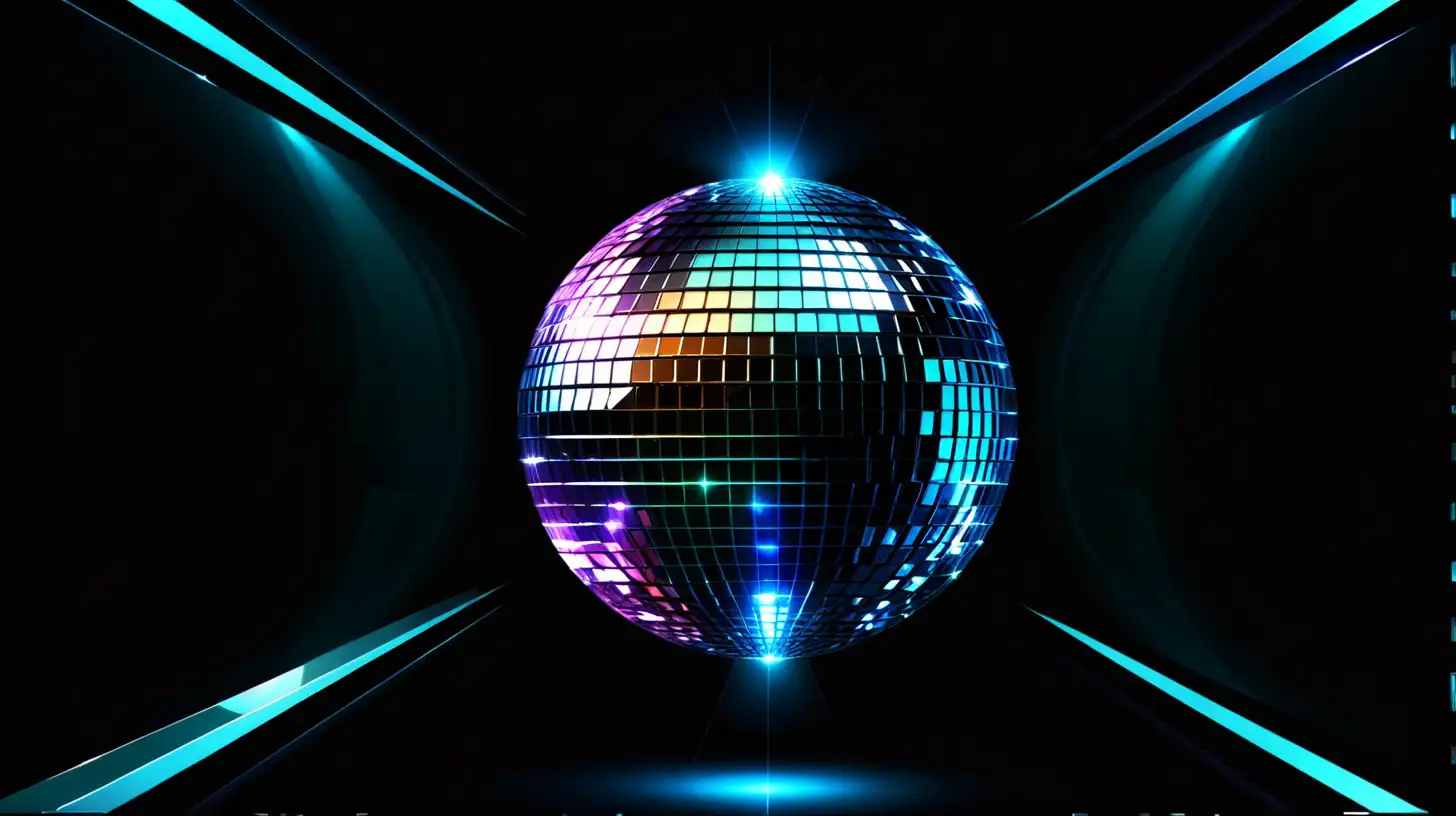 Futuristic Disco Lights Illuminate a Stylish Black Atmosphere