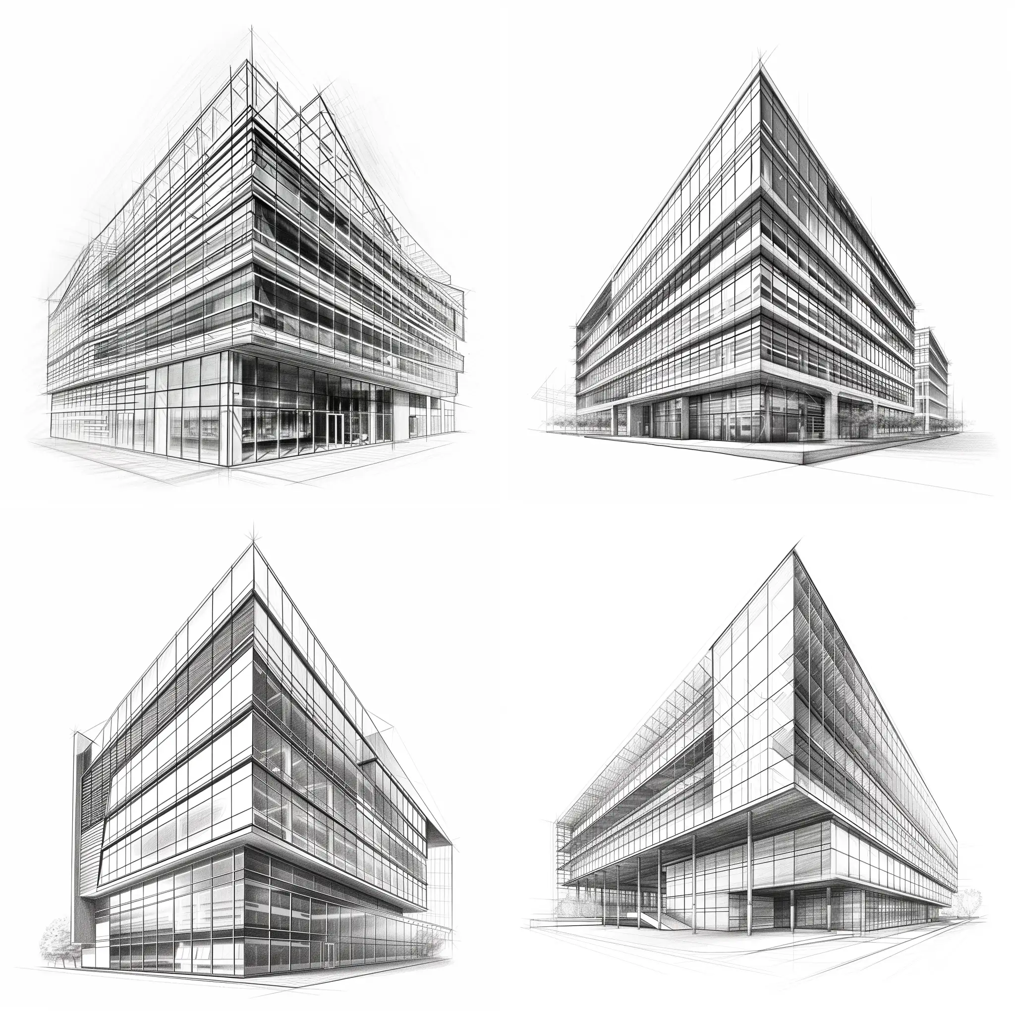 Futuristic-Steel-and-Glass-Skyscraper-3D-Pencil-Sketch
