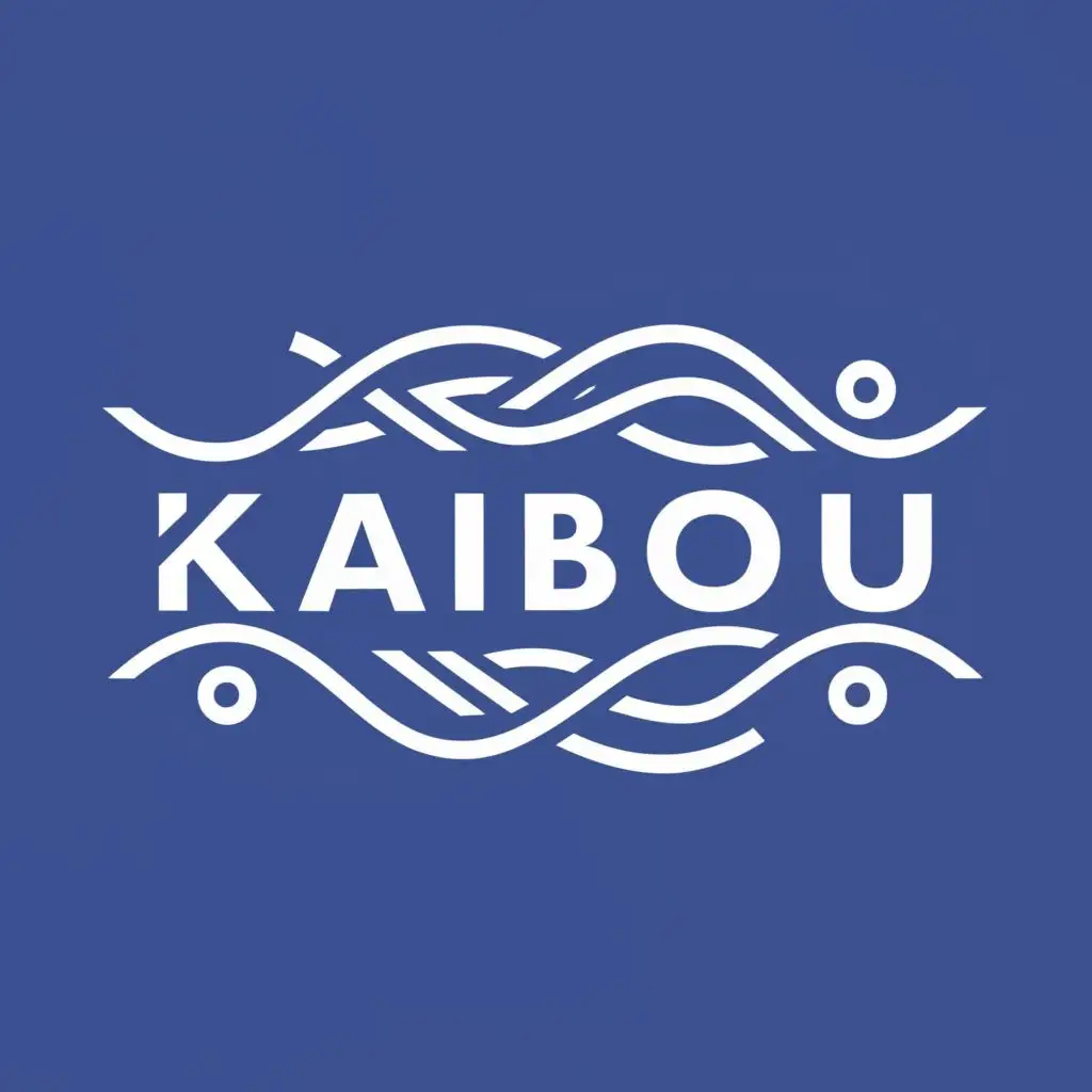 logo, water, with the text "kabou", typography