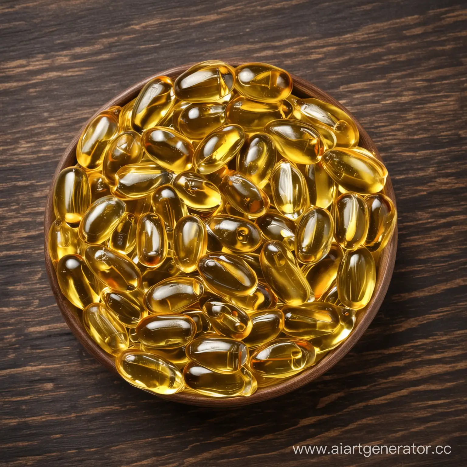 Vibrant-Fish-Oil-Supplement-Capsules-on-a-Reflective-Surface