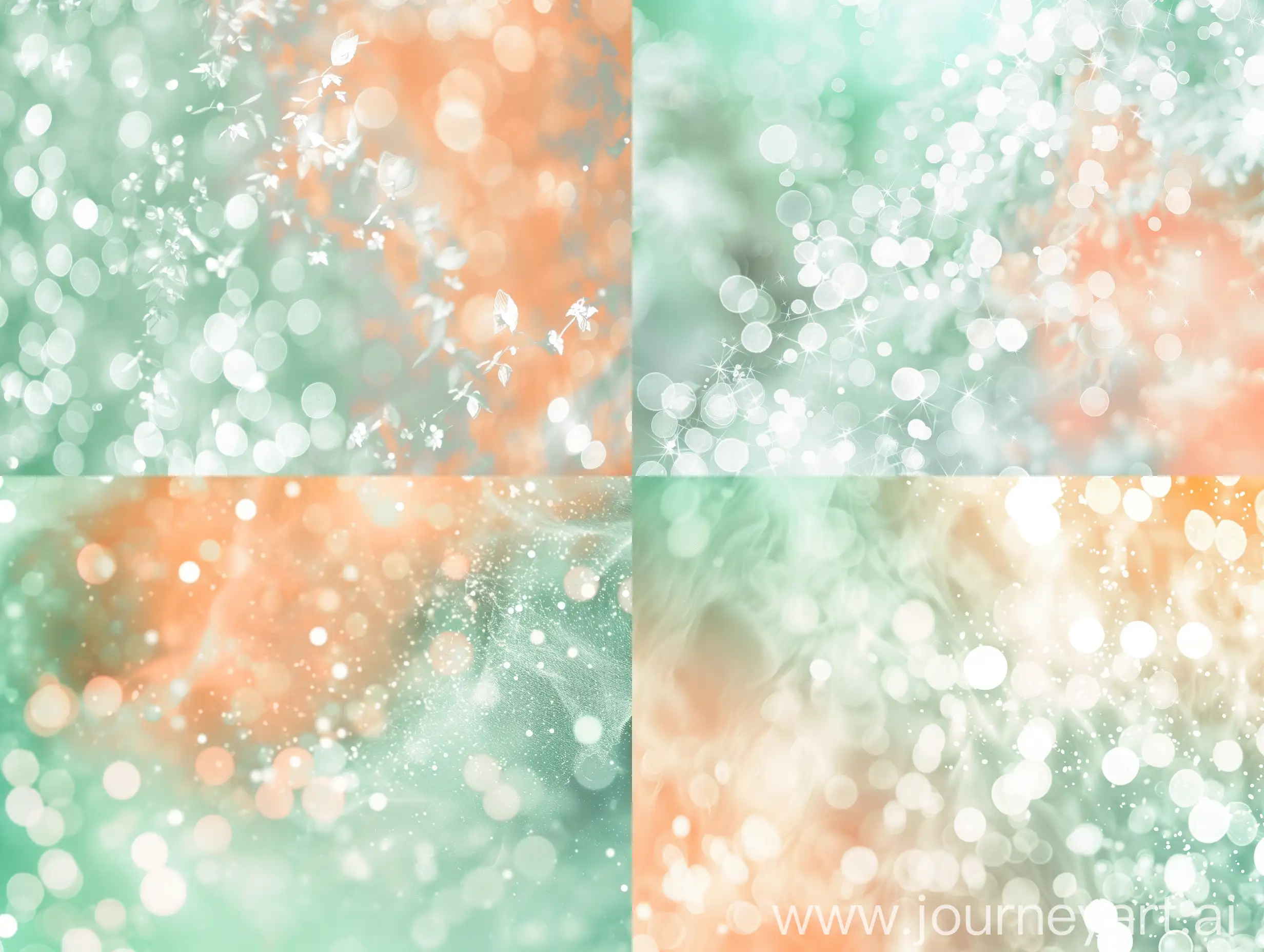Tranquil-Mint-Green-and-Peach-Orange-Blur-Bokeh-Background