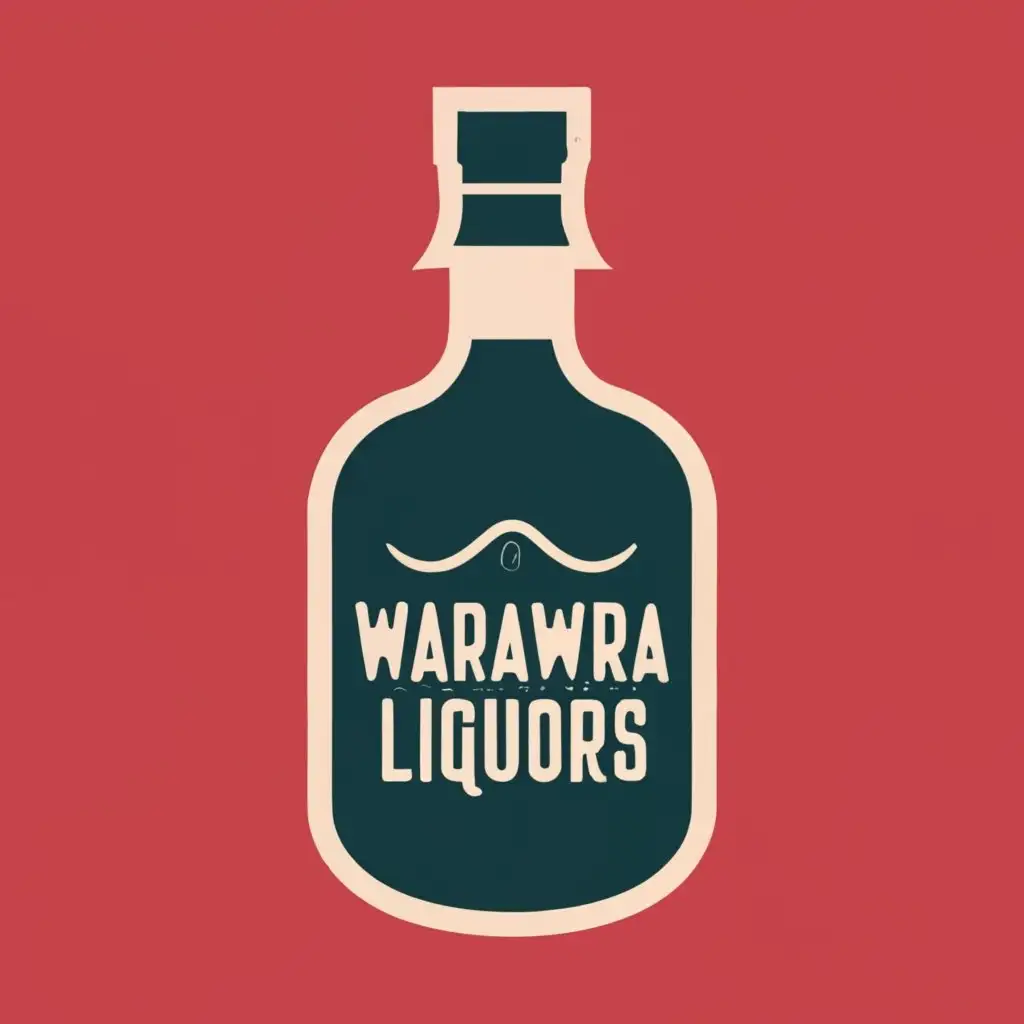 logo, Bottle combined with the company name, with the text "Warawara Liquors", typography, be used in Restaurant industry