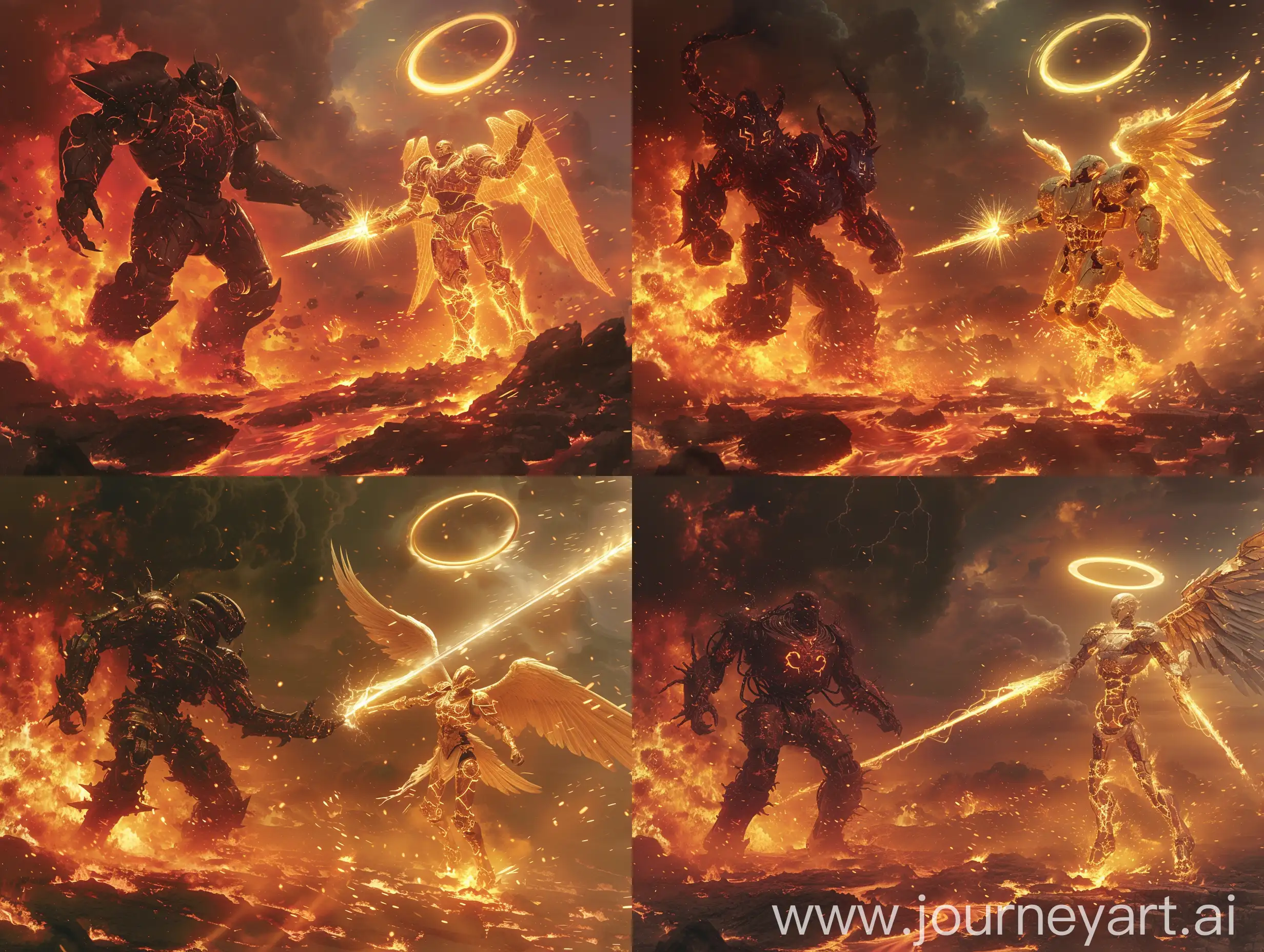 Epic-Clash-of-Celestial-and-Infernal-Robots-Heavenly-vs-Hellish-Battle
