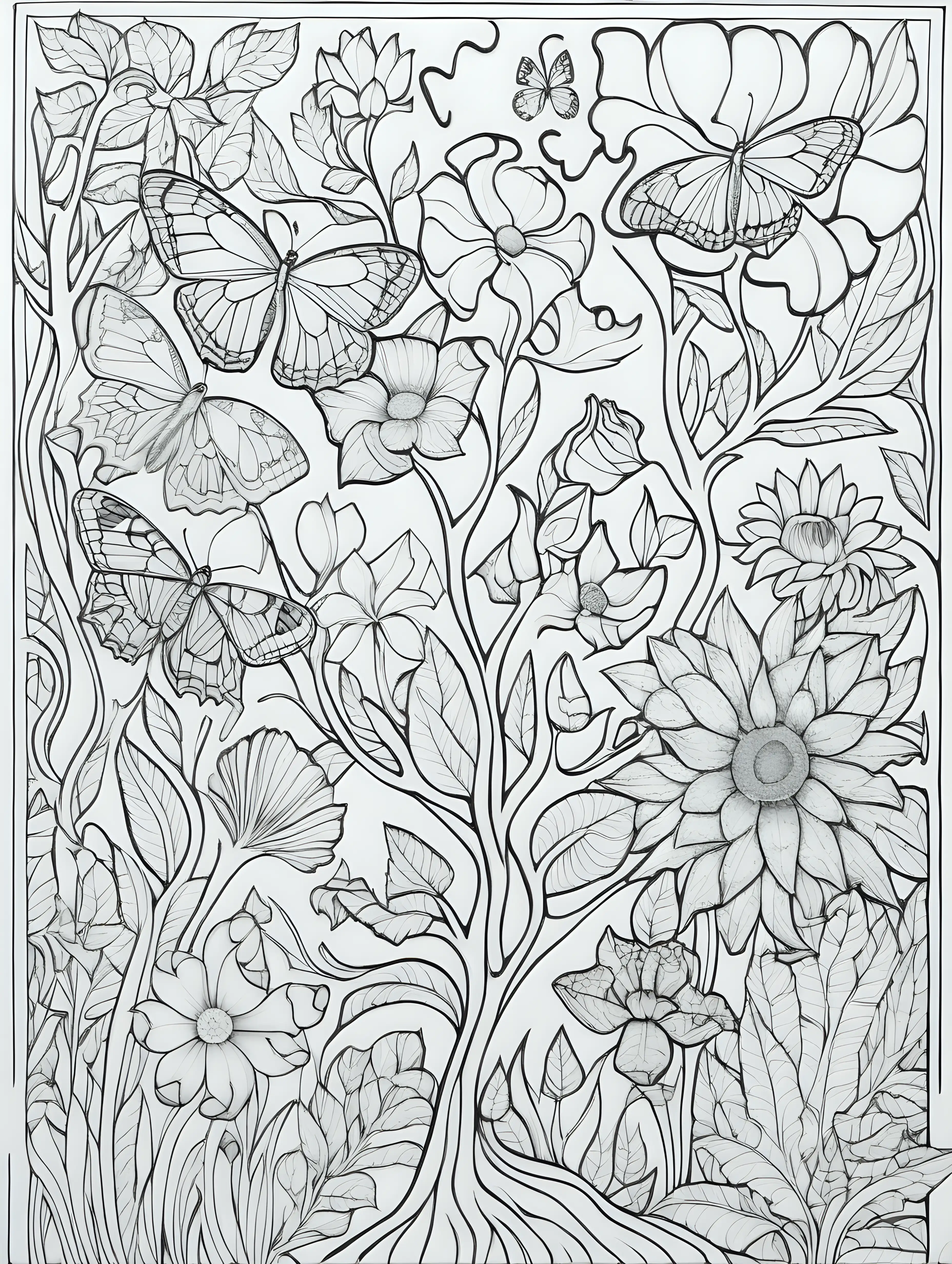 Intricate Adult Coloring Book Harmonious Puzzle Pieces with Life Themes