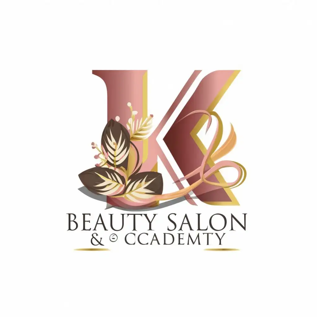 logo, AK, with the text "AK Beauty Salon & Academy", typography, be used in Beauty Spa industry