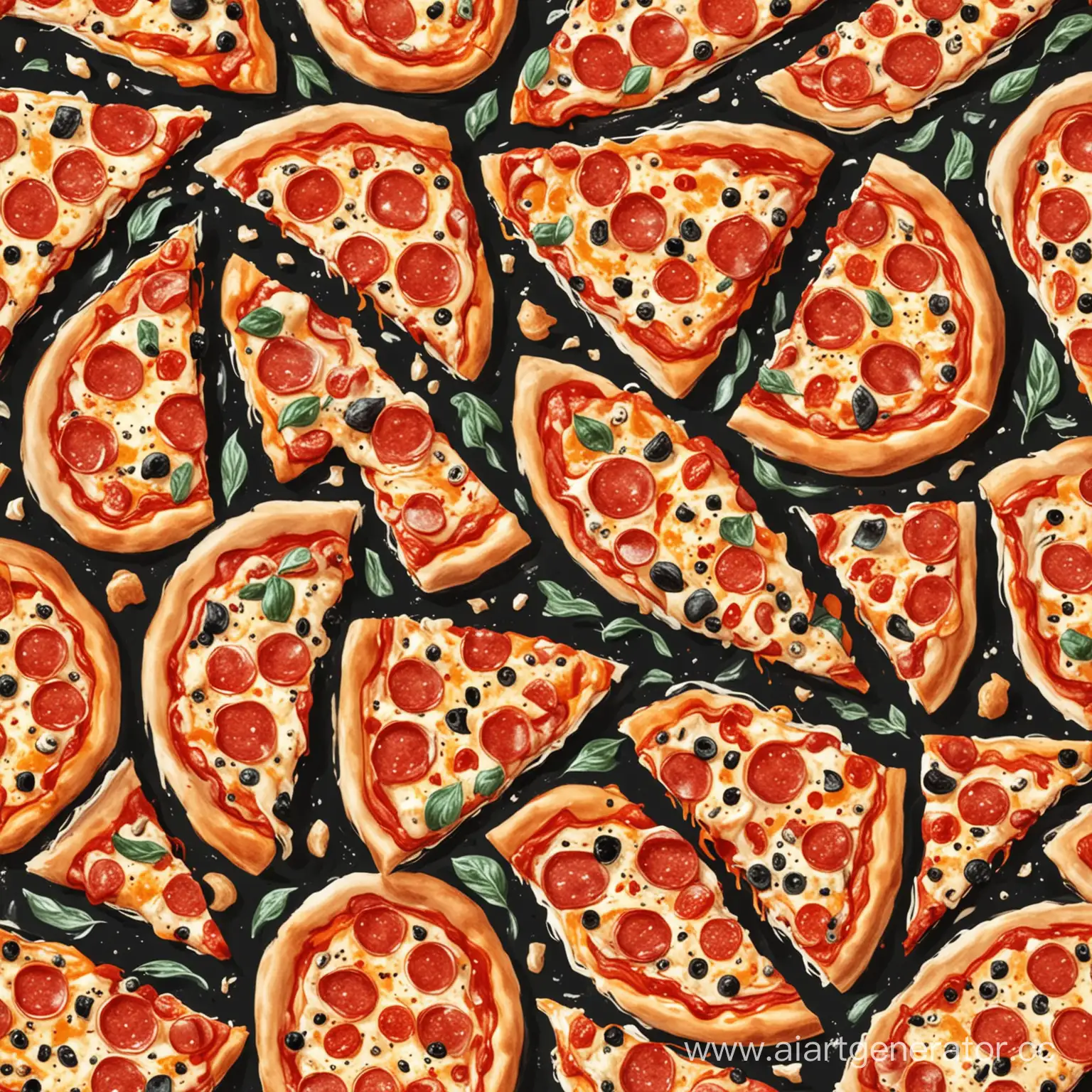 пицца в стиле модернизма
