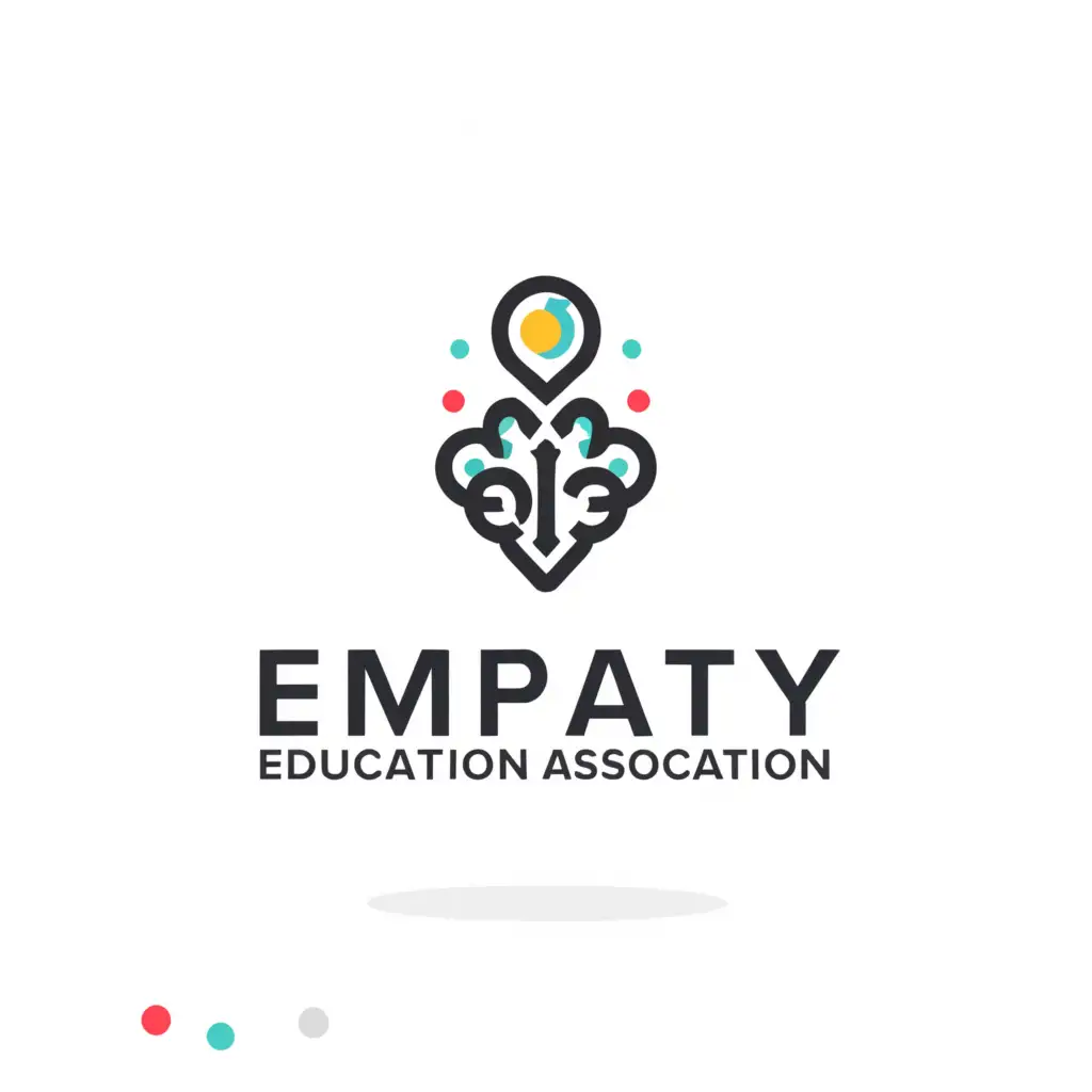 a logo design,with the text "Emphaty Education Association", main symbol:Brain pattern and bulb,Moderate,be used in Education industry,clear background