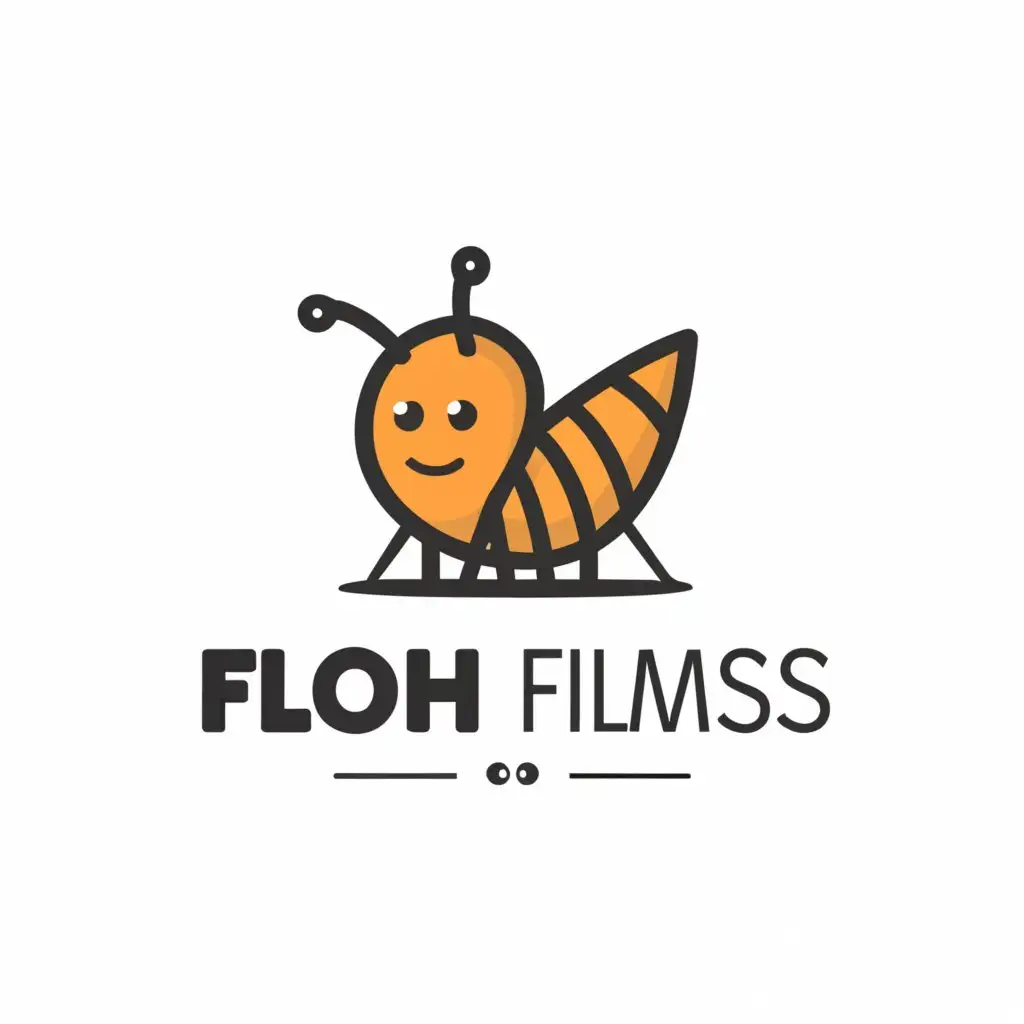 a logo design,with the text "Floh Films", main symbol:flea ,complex,be used in Entertainment industry,clear background