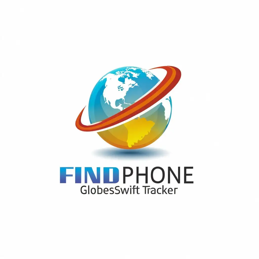 a logo design,with the text "FindPhone", main symbol:THE NEWEST GLOBESWIFT TRACKER,Minimalistic,clear background