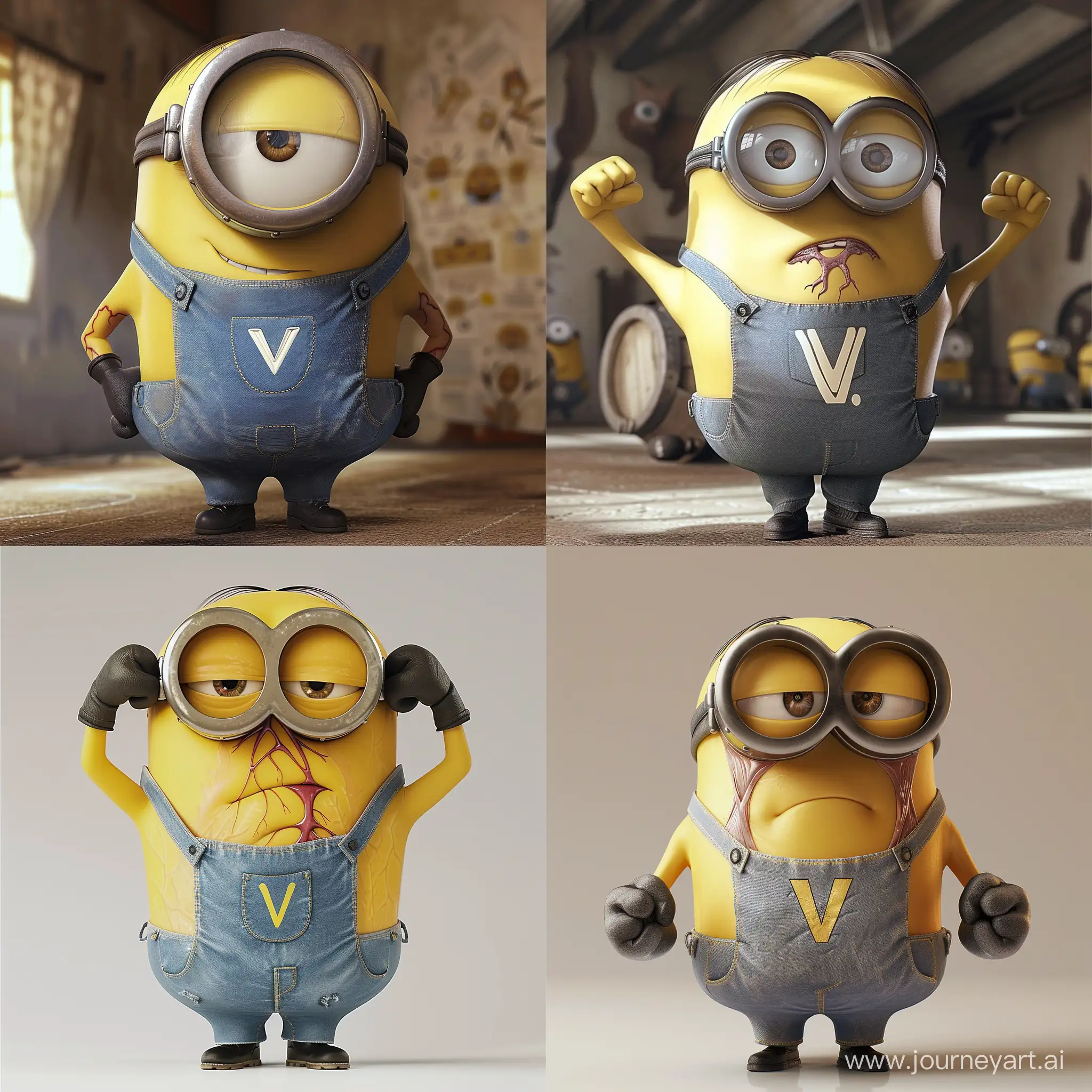 Muscular-Minion-Character-in-V-TShirt