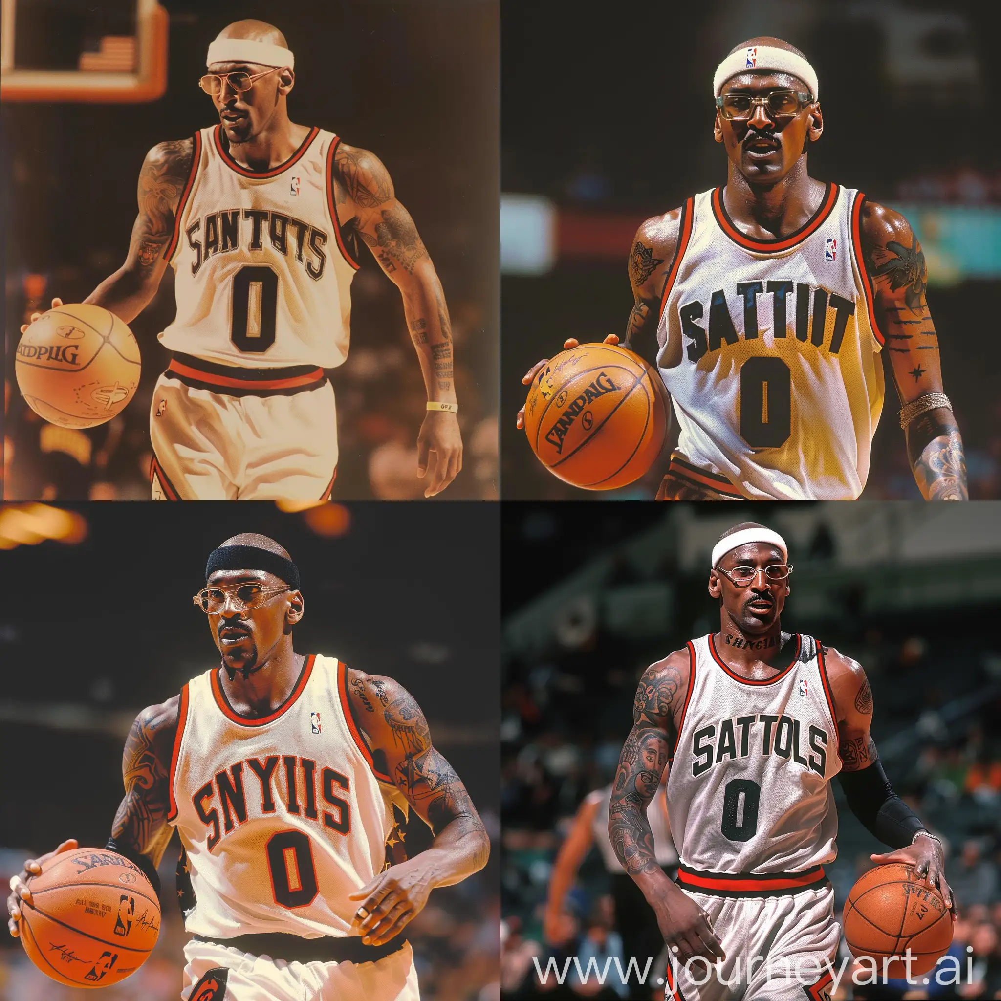 Michael-Jordan-Basketball-Portrait-1990s-San-Antonio-Spurs-Jersey-and-Tattoos