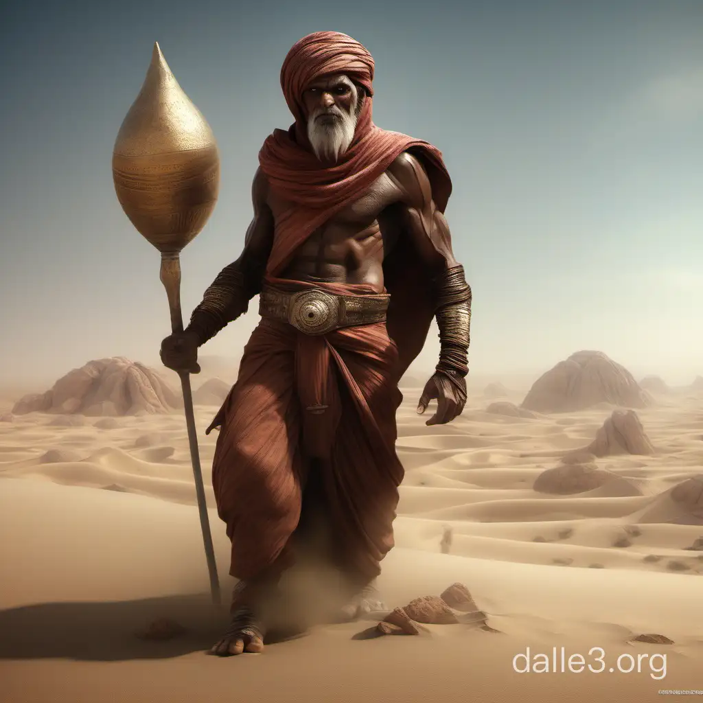 A desert Djin, inspired by the movie Clash of Titans. Hyper realism