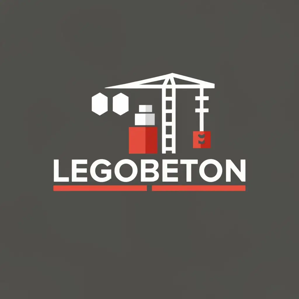 a logo design,with the text "legobeton", main symbol:construction, concrete lego block,Moderate,be used in Construction industry,clear background