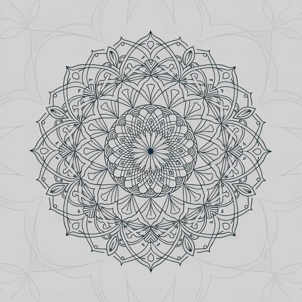 simple line drawing of a mandala