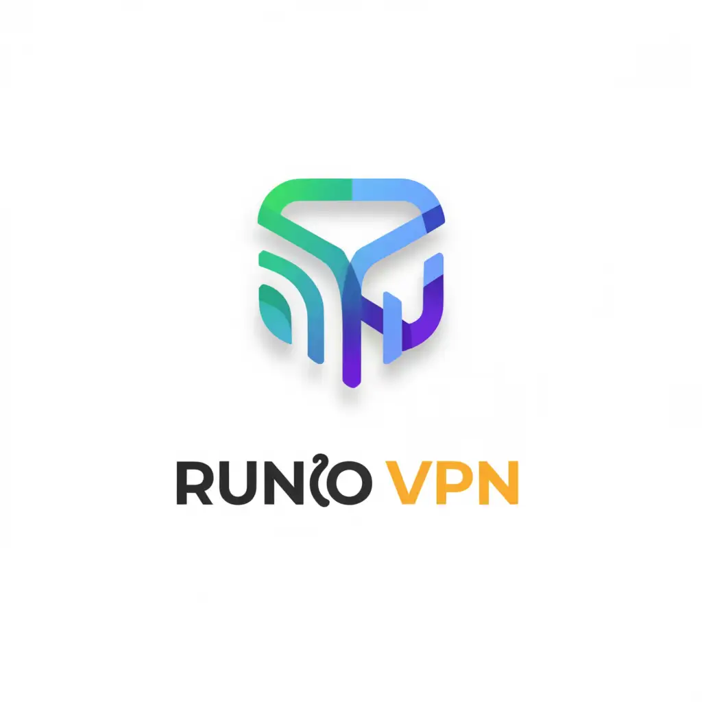 a logo design,with the text "Runo vpn", main symbol:reactor shield,Minimalistic,be used in Internet industry,clear background