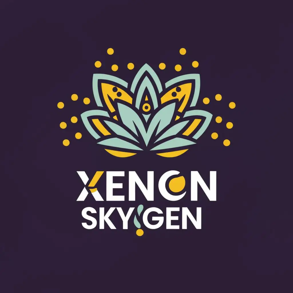 logo, flower, with the text "Xenon SkyGen", typography