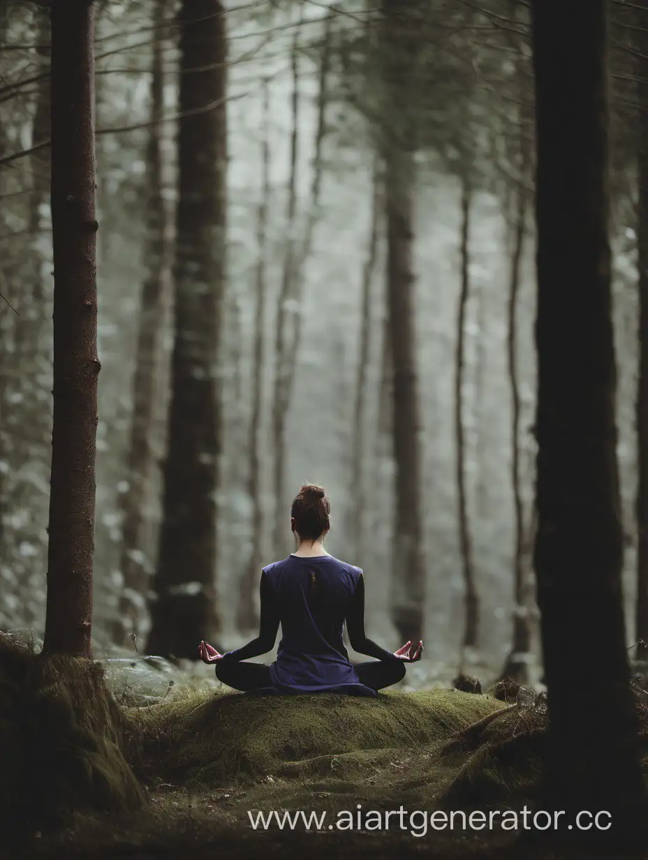 meditation in the forest
