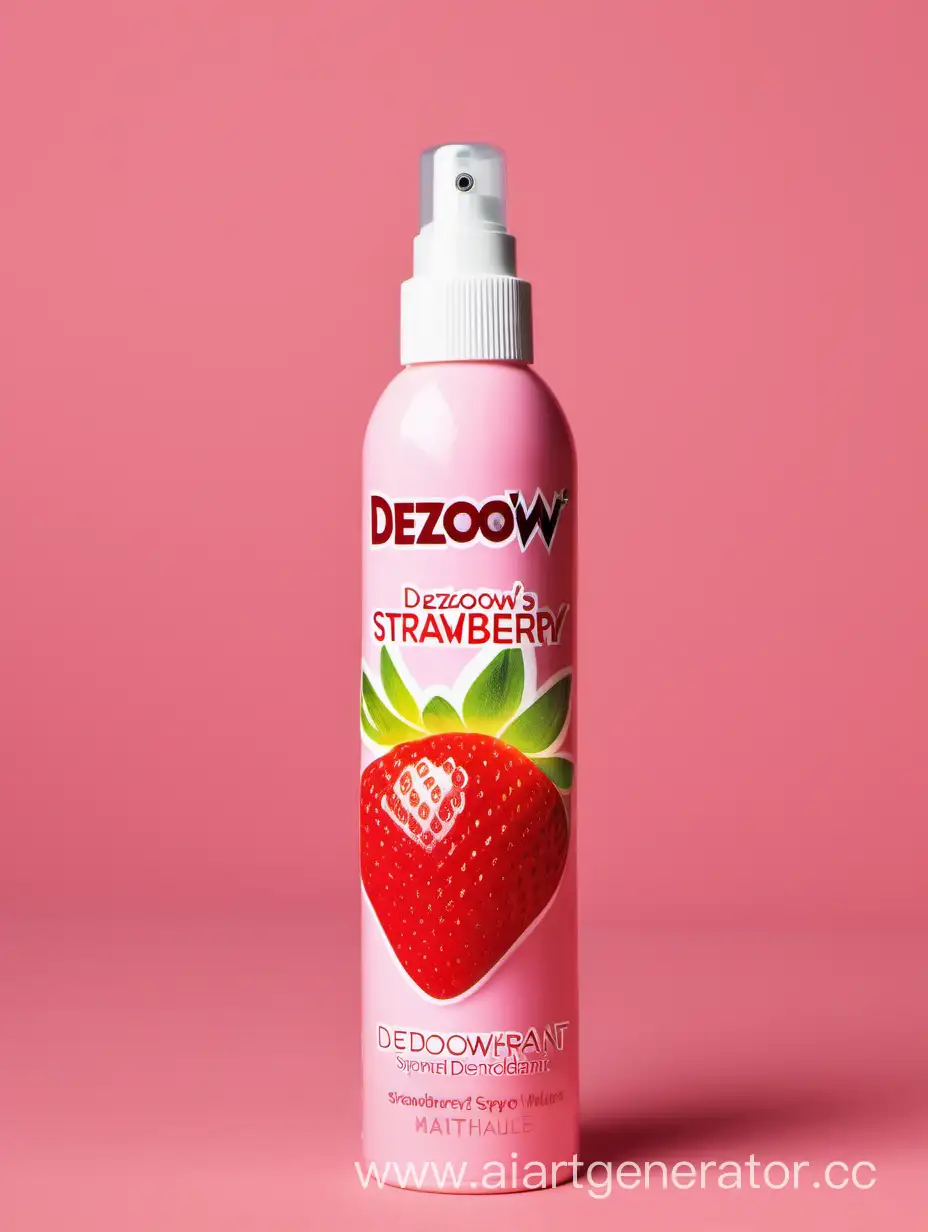 дезодорант спрей с ароматом клубники от фирмы dezowow