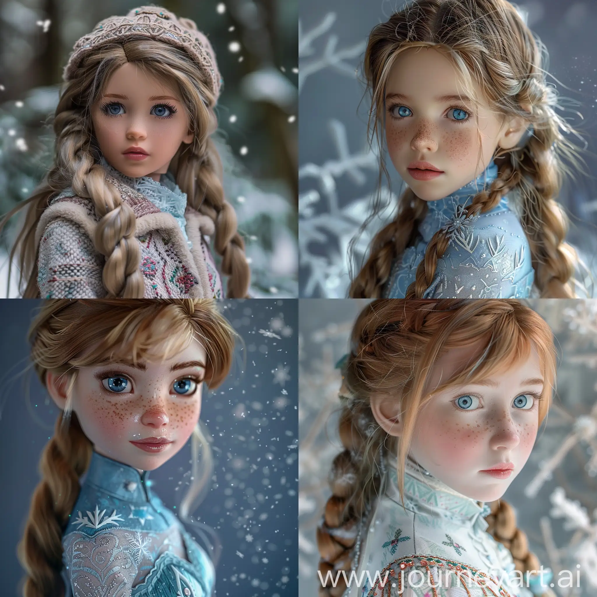 Hyper-Realistic-10YearOld-Girl-in-Barbie-and-Frozen-Costume-UltraDetailed-Full-Body-Shot