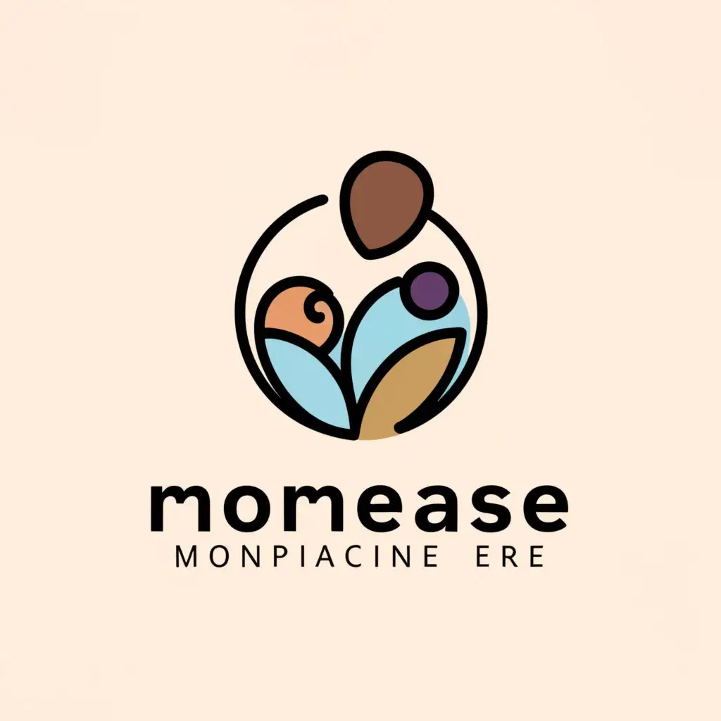 a logo design,with the text "MomEase", main symbol:mother,Moderate,be used in Nonprofit industry,clear background