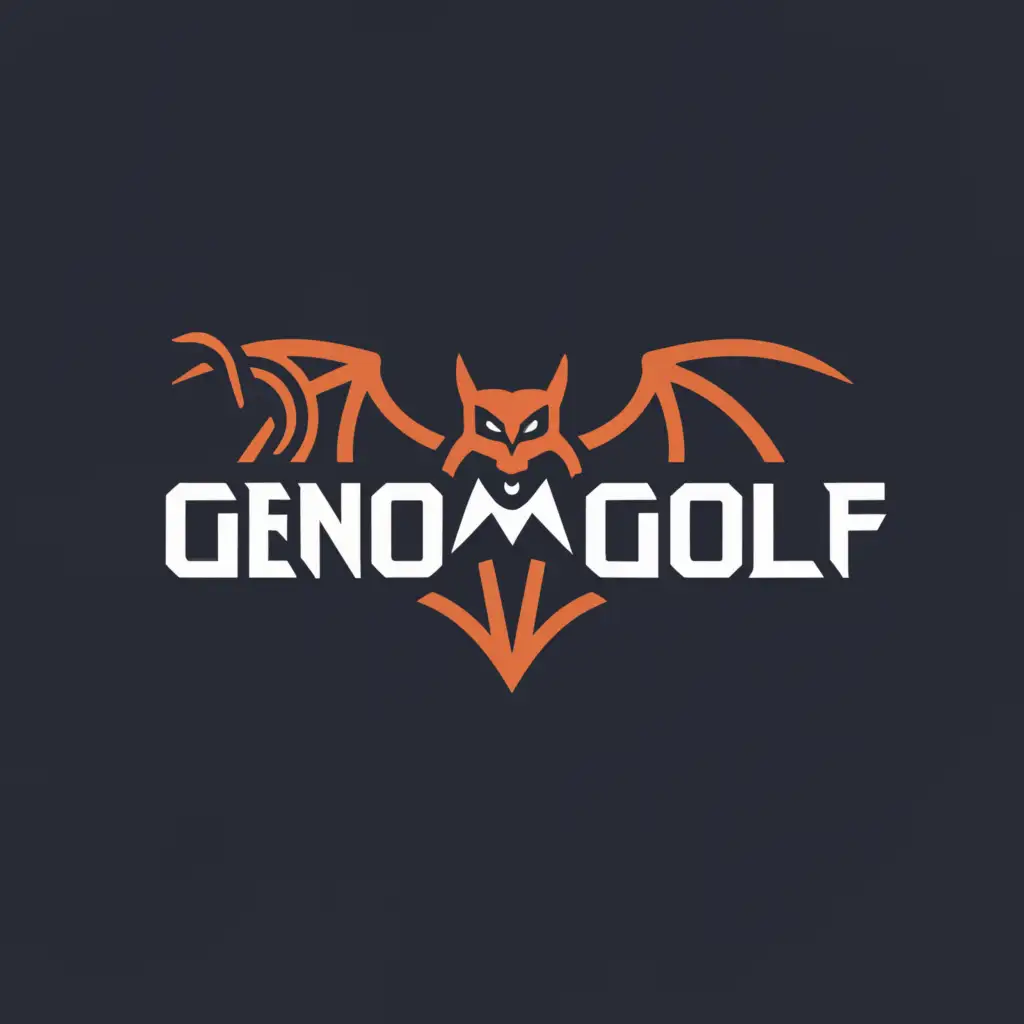a logo design,with the text "GenomGolf", main symbol:Vampire,Minimalistic,be used in Sports Fitness industry,clear background