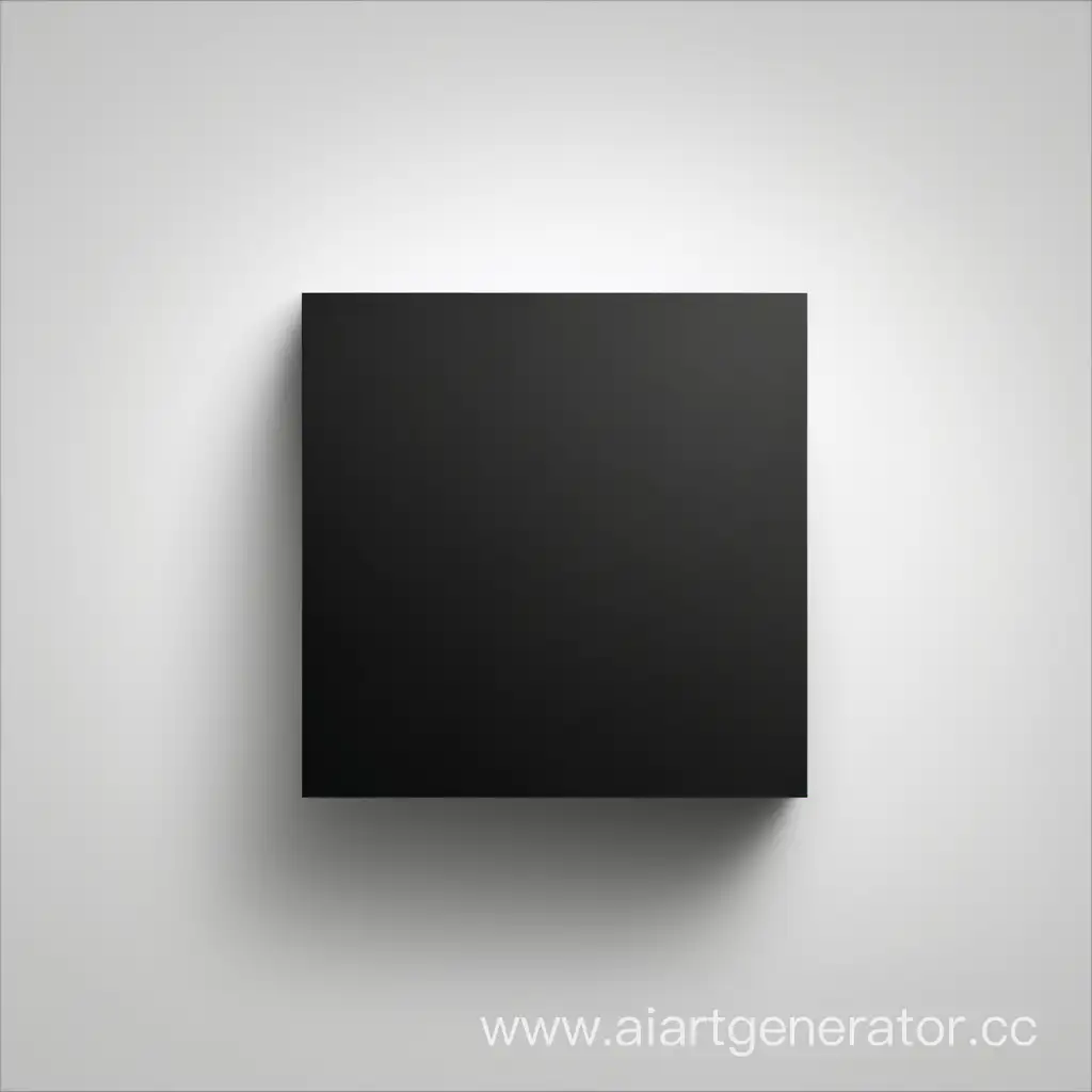 Чёрный квадрат на белом фоне