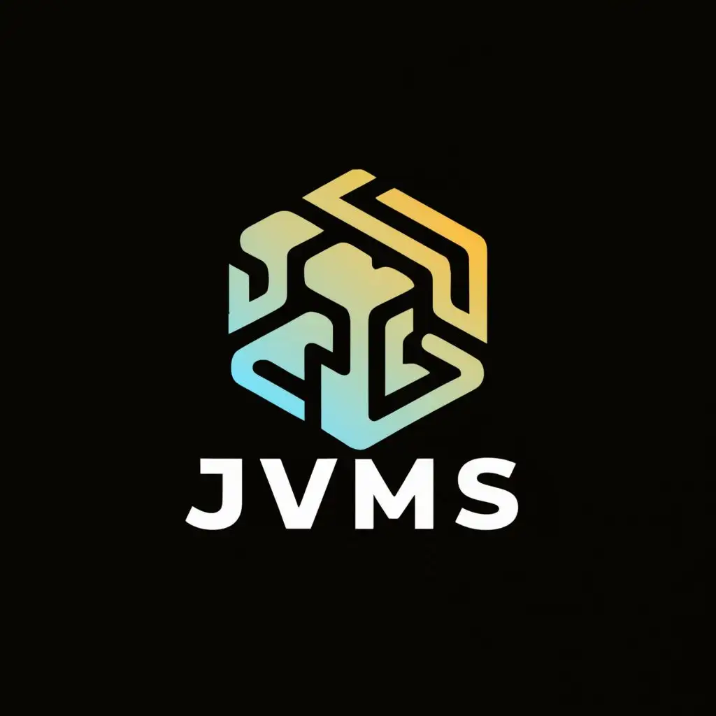 a logo design,with the text "JVMs", main symbol:Virtual machine,Moderate,be used in Technology industry,clear background