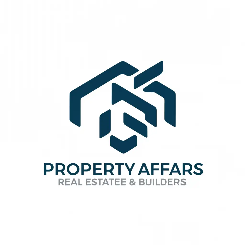 a logo design,with the text "Property Affairs", main symbol:Real Estate & Builders,Moderate,be used in Real Estate industry,clear background