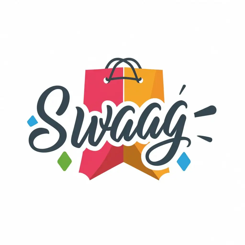logo, shopping, with the text "swaag", typography