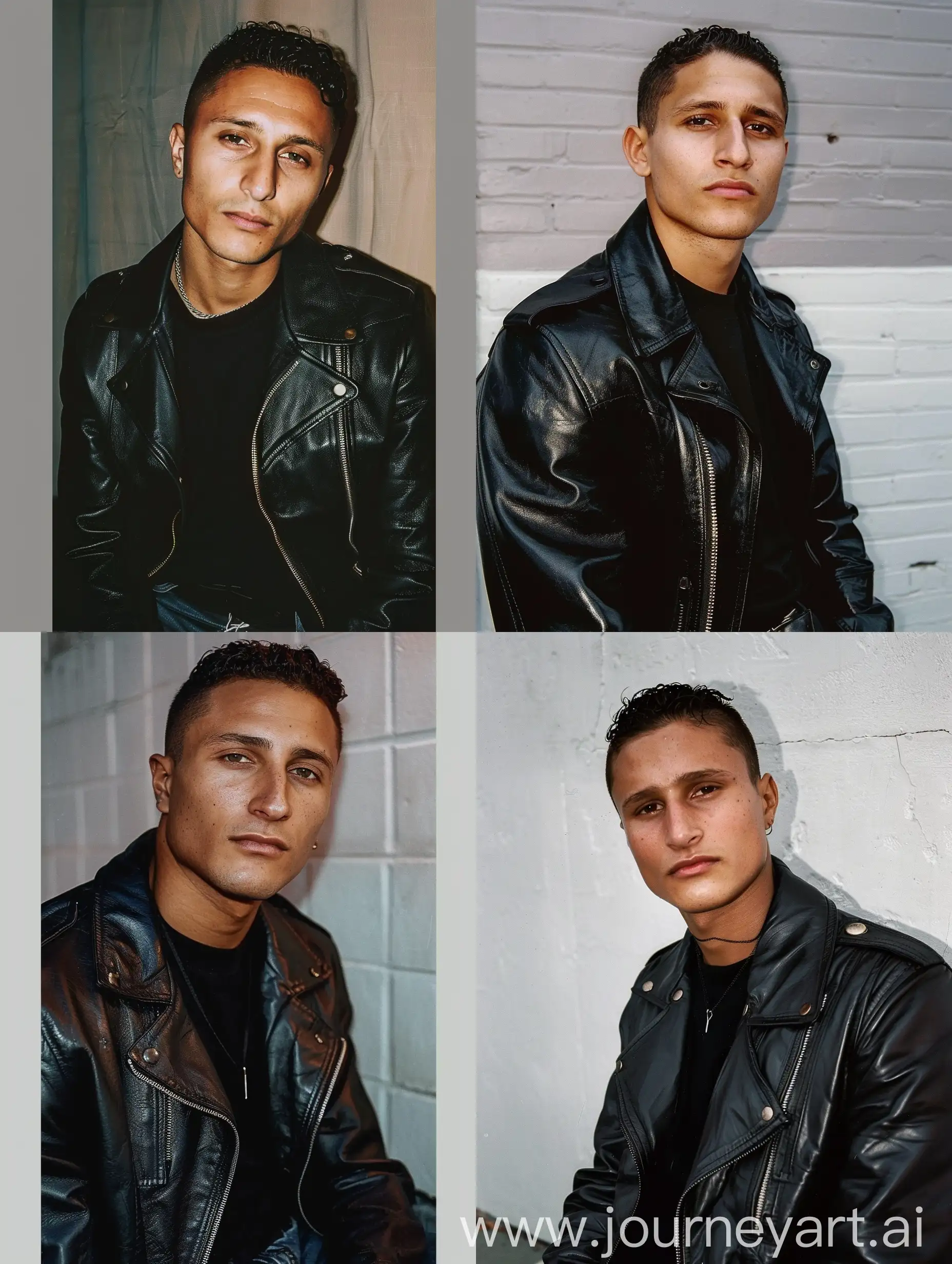 Young-Man-in-Black-Leather-Jacket-with-Green-Eyes