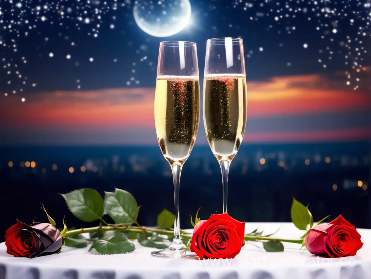 Romantic-Date-Night-with-Champagne-and-Red-Roses-under-the-Night-Sky