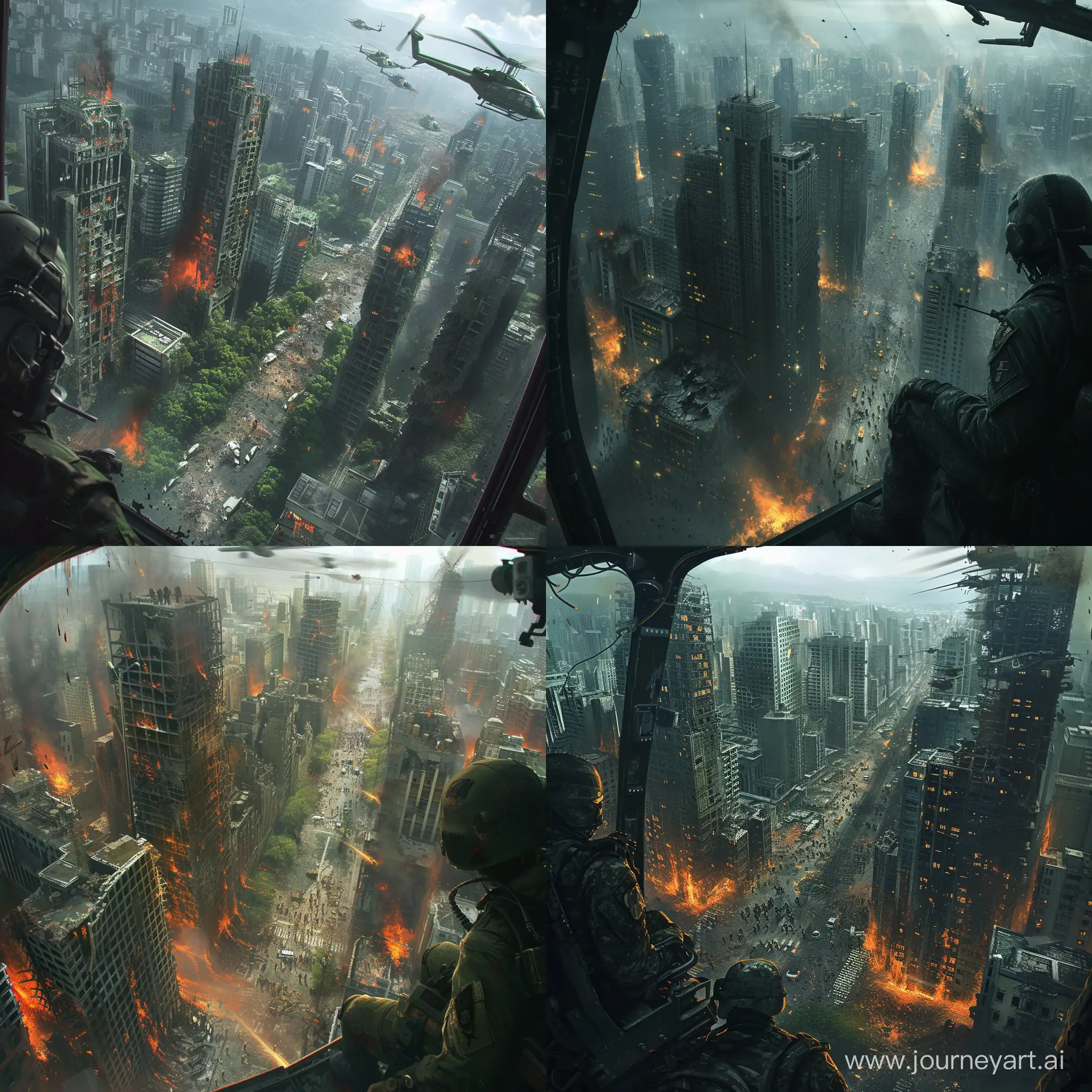 PostApocalyptic-Cityscape-Zombie-Infestation-and-Military-Defense