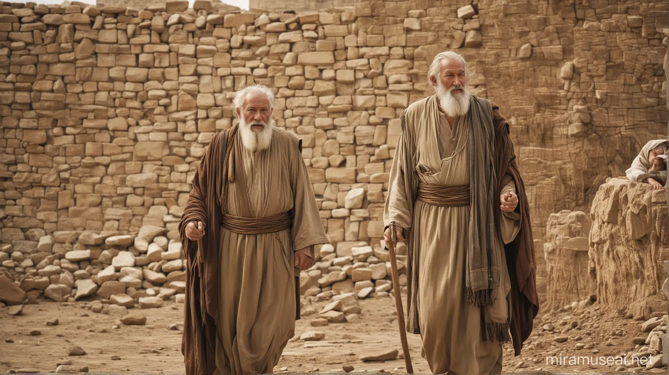 A Father and his adult children, in the times of Moses