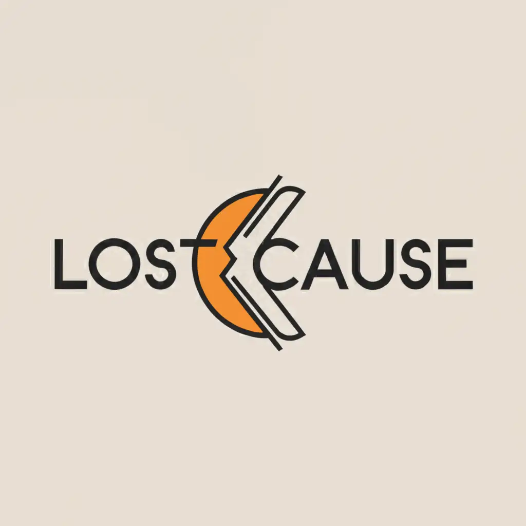 a logo design,with the text "Lost cause", main symbol:Arrow,Minimalistic,be used in Retail industry,clear background