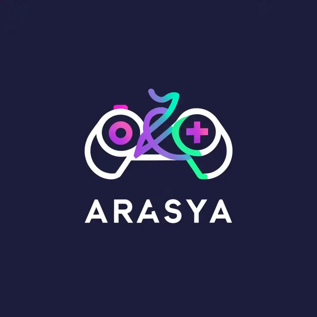 a logo design,with the text "ARASYA", main symbol:GAMING,Minimalistic,clear background